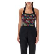 Balmain Multicolor Geometrisk Haltertopp Multicolor, Dam