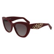 Salvatore Ferragamo Burgundy Acetat Dam Solglasögon Brown, Dam