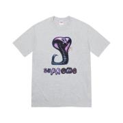 Supreme Exklusiv Snake Tee Heather Grey Gray, Herr