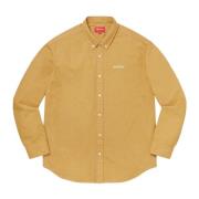 Supreme Klassiskt Logo Denim Skjorta Guld Yellow, Herr