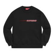 Supreme Svart Fleece Crewneck Limited Edition Black, Herr