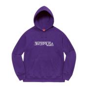 Supreme Lila Huva Tröja Begränsad Upplaga Purple, Herr