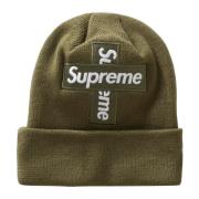 Supreme Begränsad upplaga Cross Box Logo Beanie Green, Unisex