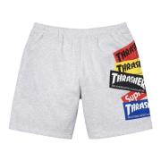 Supreme Begränsad upplaga Multi Logo Sweatshort Ash Grey Gray, Herr