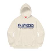 Supreme Vit Denim Logo Hoodie Limited Edition Beige, Herr