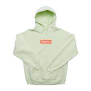 Supreme Begränsad upplaga Lime Box Logo Hoodie Green, Herr