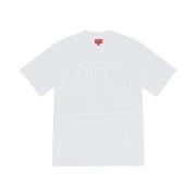 Supreme Begränsad Upplaga Vit Jersey Bomull Topp White, Herr