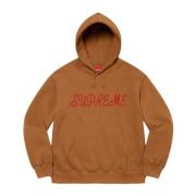 Supreme Begränsad upplaga Script Hoodie Ljusbrun Brown, Herr