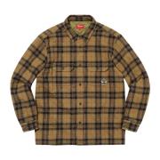 Supreme Quiltad Rutig Flanellskjorta Oliv Multicolor, Herr