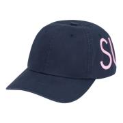 Supreme Marinblå 6-Panel Twill Bomullskeps Blue, Unisex