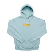 Supreme Ice Blue Box Logo Hoodie Limited Edition Blue, Herr