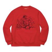 Supreme Begränsad Upplaga Röd Tärning Crewneck Red, Herr