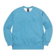 Supreme Begränsad upplaga Pigmenttryckt Crewneck Turkos Blue, Herr