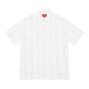 Supreme Begränsad upplaga Chainstitch Chiffon Skjorta White, Herr