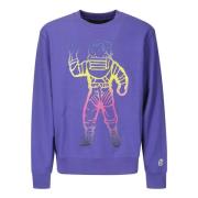 Billionaire Boys Club Tryckt Crew-Neck Sweatshirt med Logodetalj Purpl...