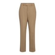 MOS Mosh Slim-fit Klassiska Pressveck Byxor Brown, Dam