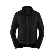 Moorer Quiltad gåsdun blouson med sportig stickning Black, Herr