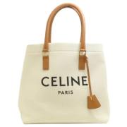 Celine Vintage Pre-owned Canvas celine-vskor White, Dam