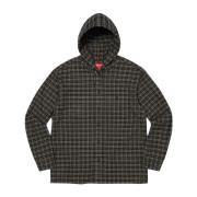 Supreme Mini Plaid Hooded Shirt Black Multicolor, Herr