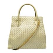 Bottega Veneta Vintage Pre-owned Laeder handvskor Yellow, Dam