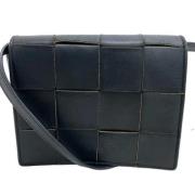 Bottega Veneta Vintage Pre-owned Laeder axelremsvskor Black, Dam