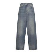 Balenciaga Baggy Blå Denim Jeans Blue, Dam