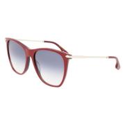 Victoria Beckham Burgundy Acetat Solglasögon för Kvinnor Red, Dam