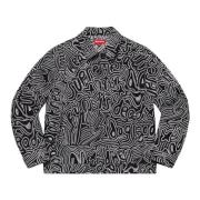 Supreme Begränsad upplaga Chainstitch Denim Jacket Black, Herr