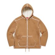 Supreme Begränsad upplaga Shearling Hooded Jacket Beige, Herr