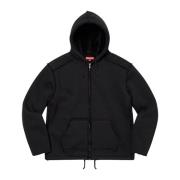 Supreme Svart Shearling Huva Jacka Begränsad Upplaga Black, Herr