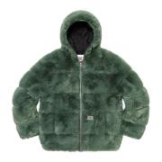 Supreme Grön Faux Fur Hooded Jacket Limited Edition Green, Herr