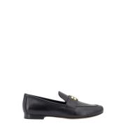 Tory Burch Svarta Läder Loafer Skor med Metalllogo Black, Dam