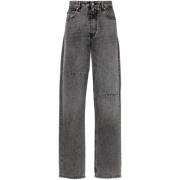 MM6 Maison Margiela Svarta Denim Jeans Stonewashed Panel Design Black,...