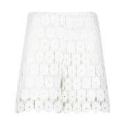 Erika Cavallini Vit Macrame Effekt Kjol White, Dam