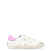 Philippe Model Vintage Sneaker i vitt och fluorescerande rosa White, D...