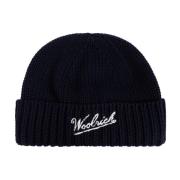 Woolrich Ullmössa med logotyp Blue, Dam