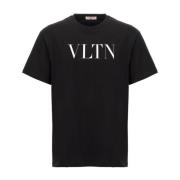 Valentino Garavani Svart Vltn Print Crew Neck T-shirt Black, Herr