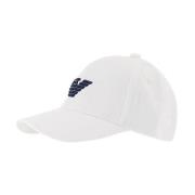 Emporio Armani Basebollkeps - Vit Broderad Logotyp White, Herr