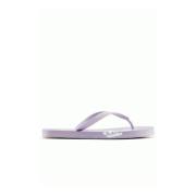 Emporio Armani Platta PVC Logo Tongs - Les Violets Purple, Dam