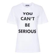 Moschino Vita tryckta T-shirts och Polos White, Dam