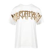 Alberta Ferretti Graffiti Logo Print Vit T-shirt White, Dam