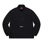 Supreme Svart Polartec Half Zip Pullover Black, Herr