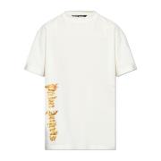 Palm Angels T-shirt med tryckt logotyp Beige, Herr