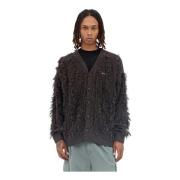 Patta Fringed Stickad Kofta Gray, Herr