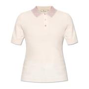 Blumarine Polo med dekorativ finish Pink, Dam