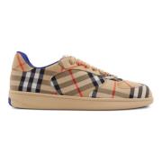 Burberry Beige Sneakers med Equestrian Knight Design Beige, Herr