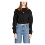 Calvin Klein Bomull Crew Neck Sweater Black, Dam