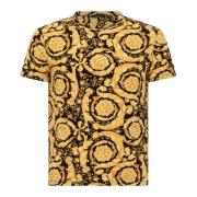 Versace Barocktryck Crew Neck T-shirt Yellow, Herr