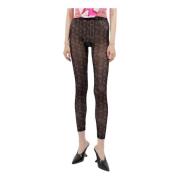 Vivienne Westwood Mesh Weave Safety Pin Leggings Black, Dam