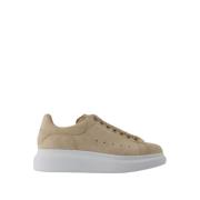 Alexander McQueen Beige Läder Oversized Sneakers Beige, Dam